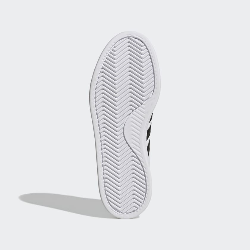 Adidas Women's Grand Court Cloudfoam Lifestyle Court Comfort Shoes, Cloud White / Core Black / Core Black