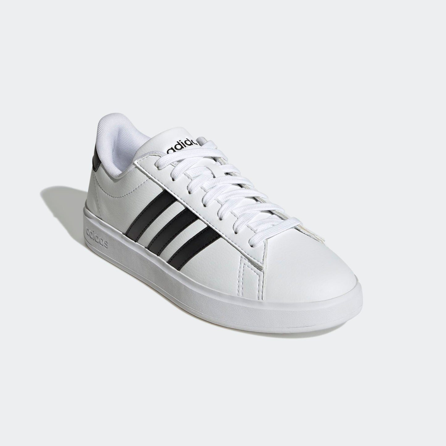 Adidas Women's Grand Court Cloudfoam Lifestyle Court Comfort Shoes, Cloud White / Core Black / Core Black