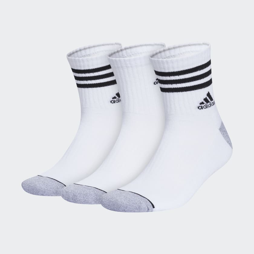 Adidas M Cush 3STRP 3.0 3PK High QTR, White / Grey / Black