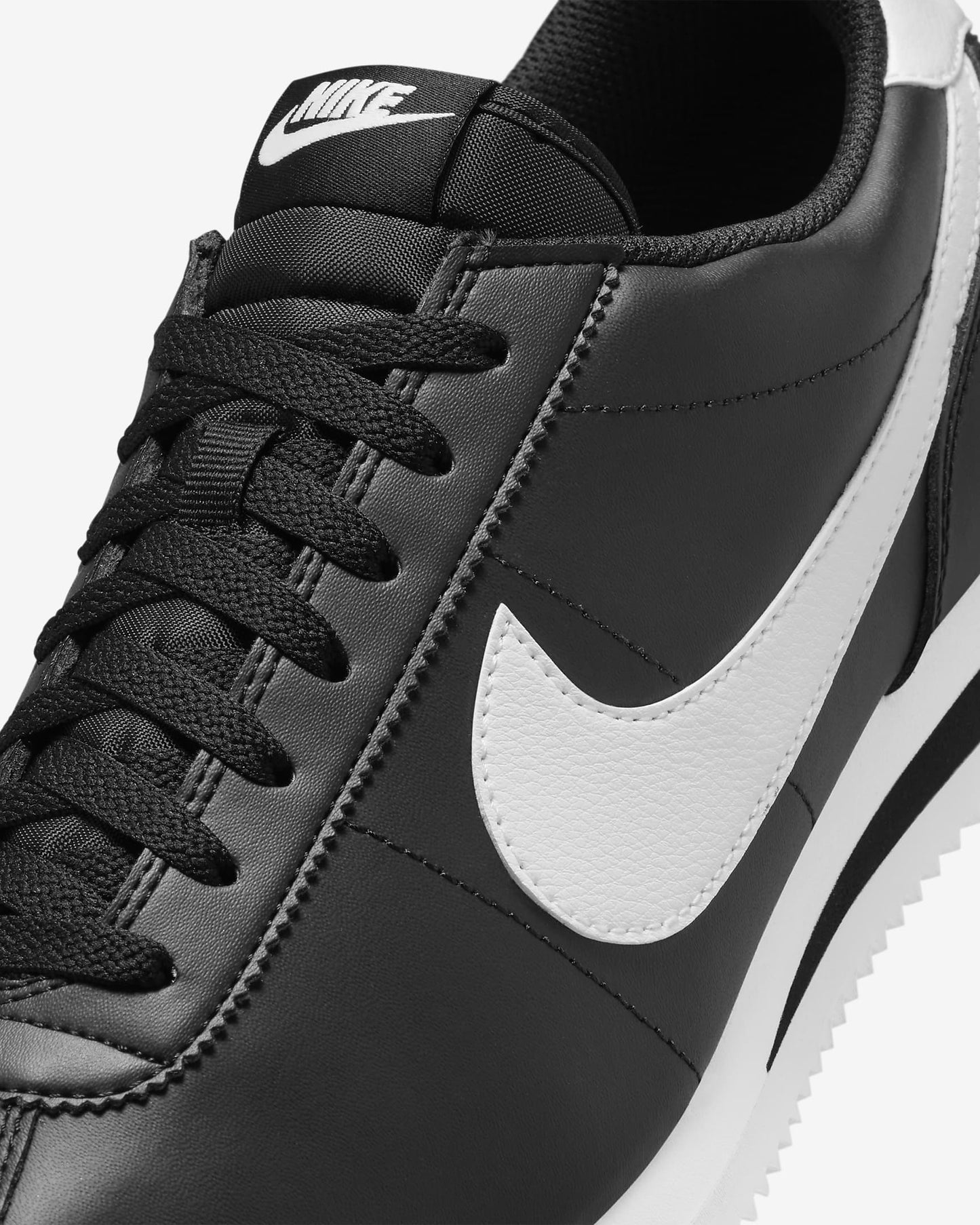 Nike Men's Cortez Leather Shoes, Black/White
