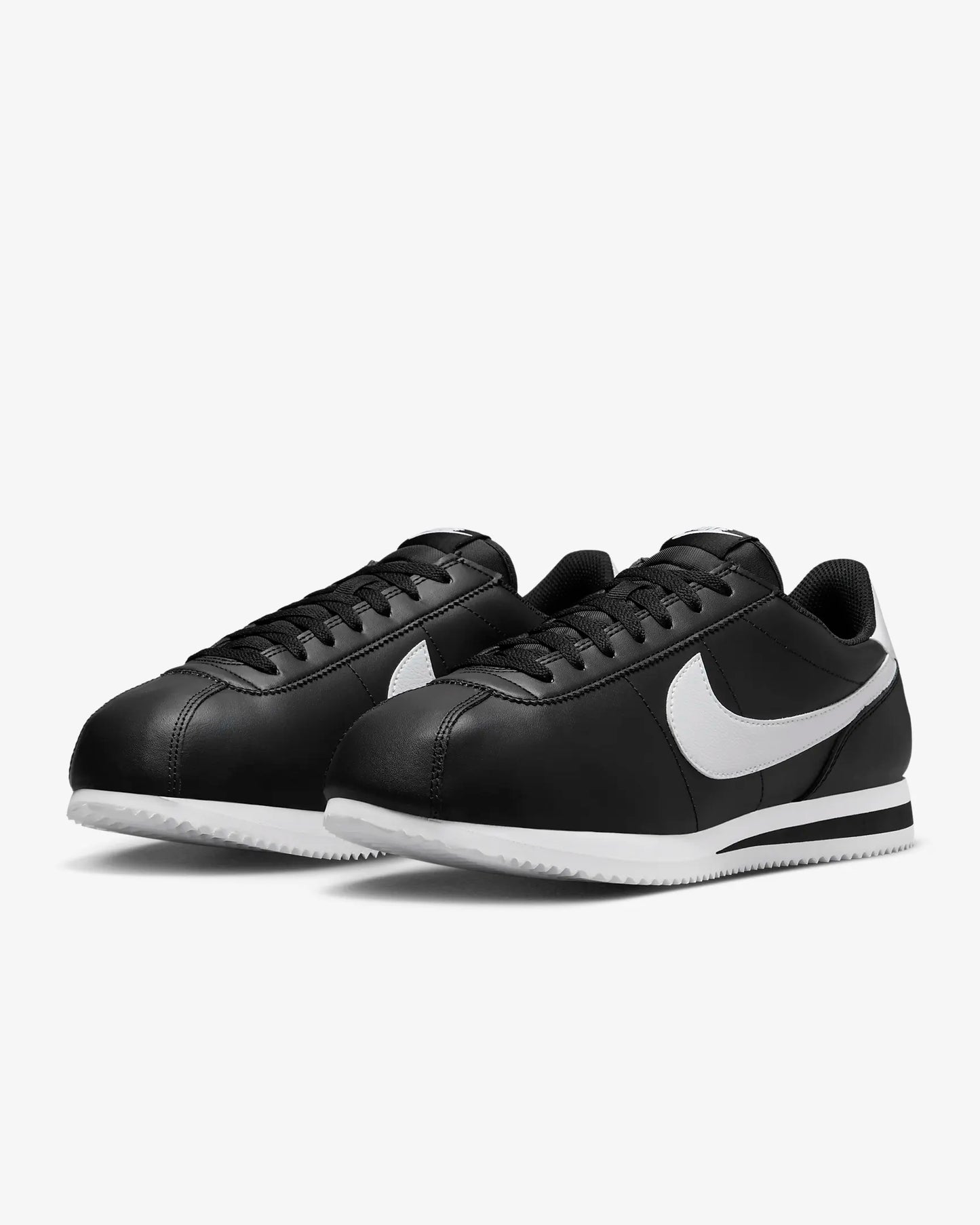 Nike Men's Cortez Leather Shoes, Black/White