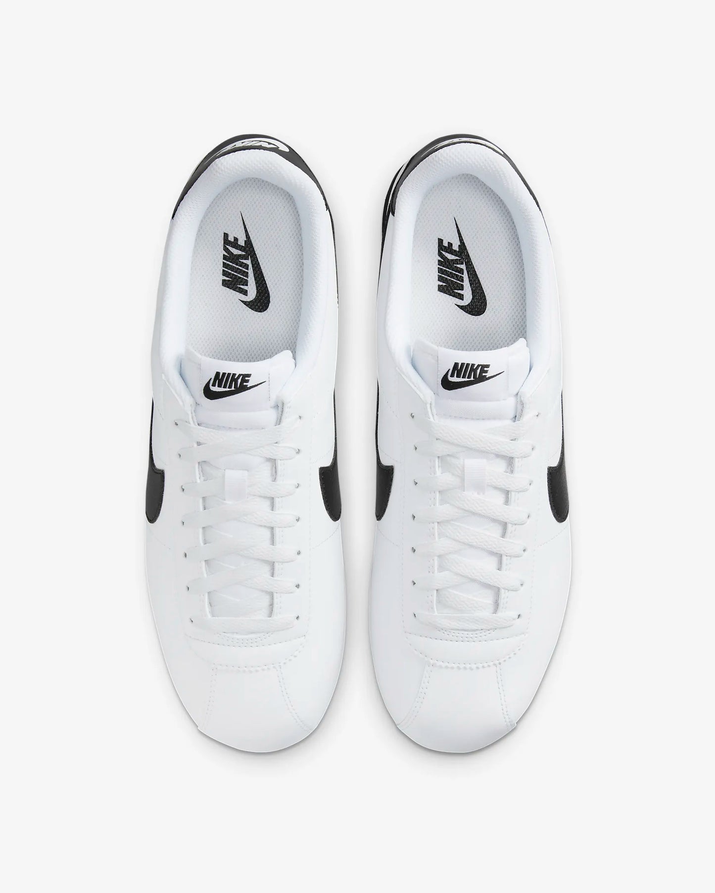 Nike Men's Cortez Leather Shoes, White/Black