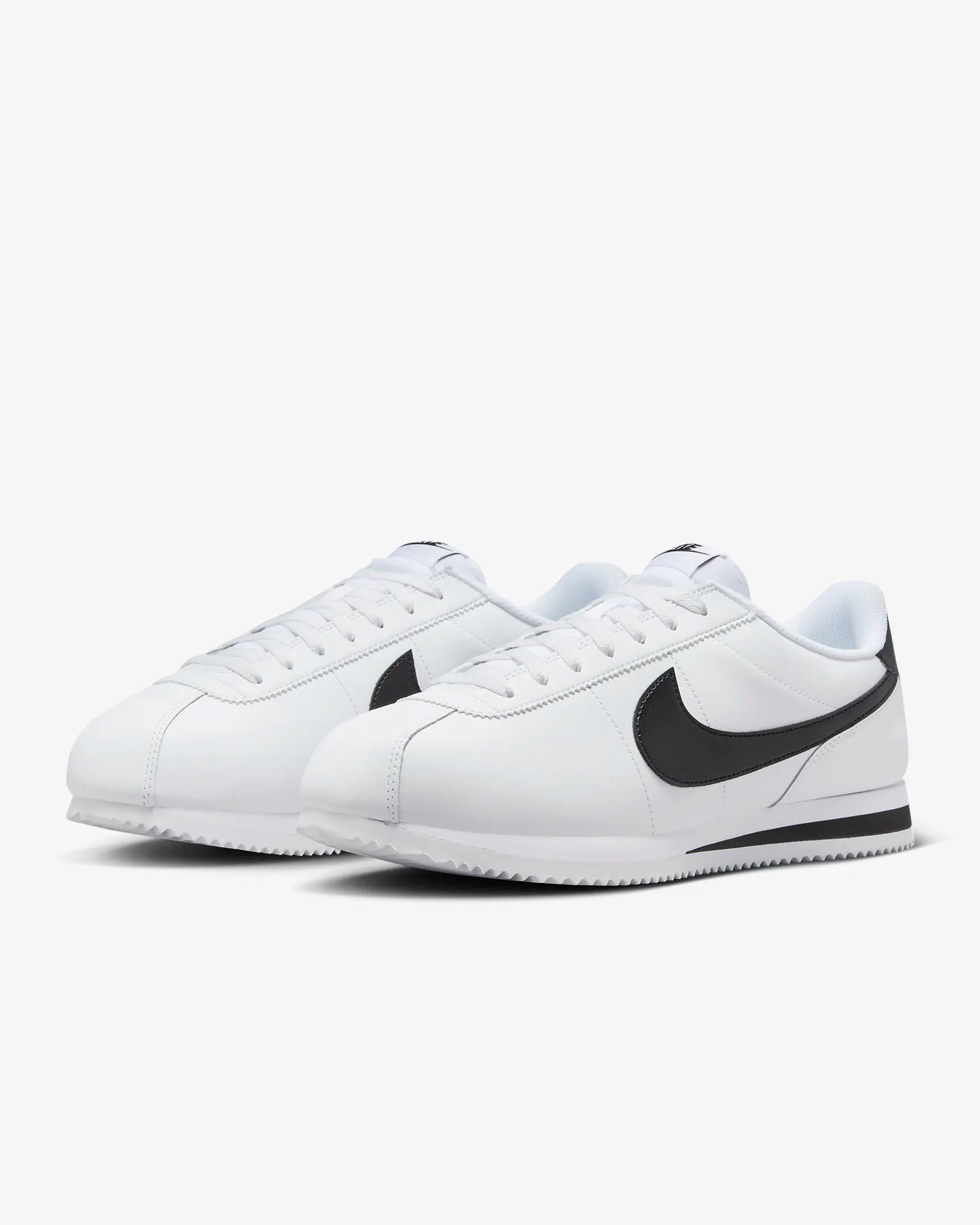 Nike Men's Cortez Leather Shoes, White/Black