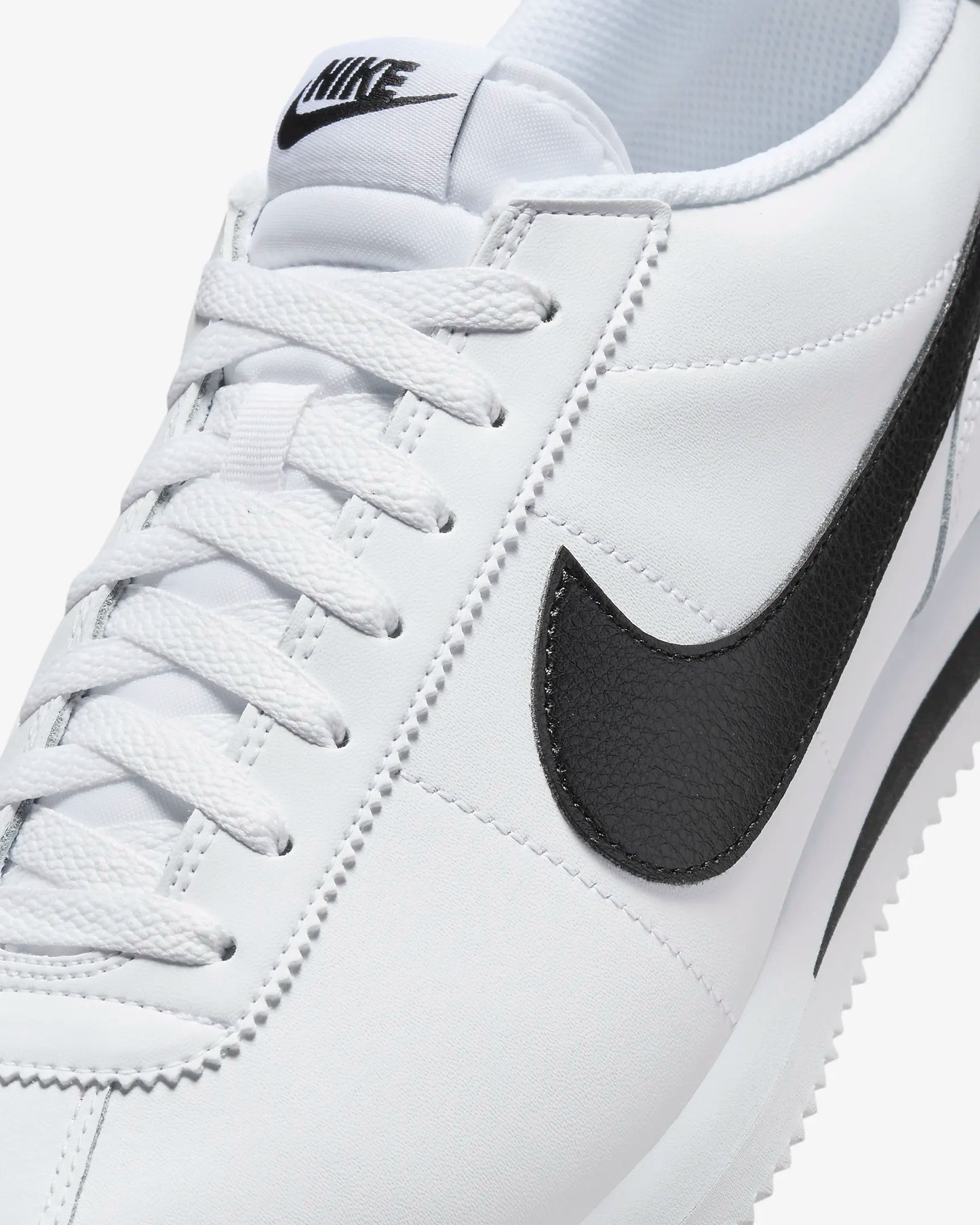 Nike Men's Cortez Leather Shoes, White/Black