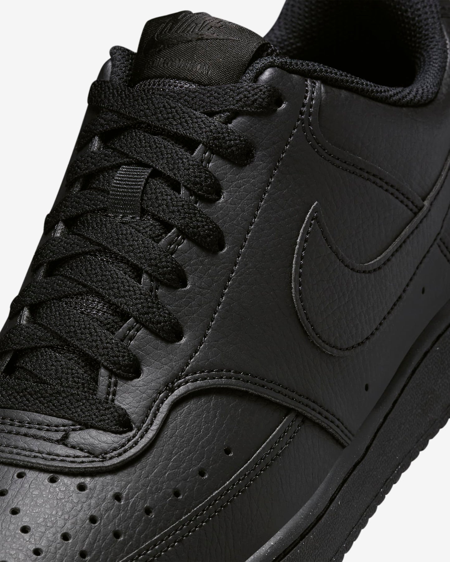 Nike Men's Court Vision Low Next Nature Shoes, Black/Black/Black