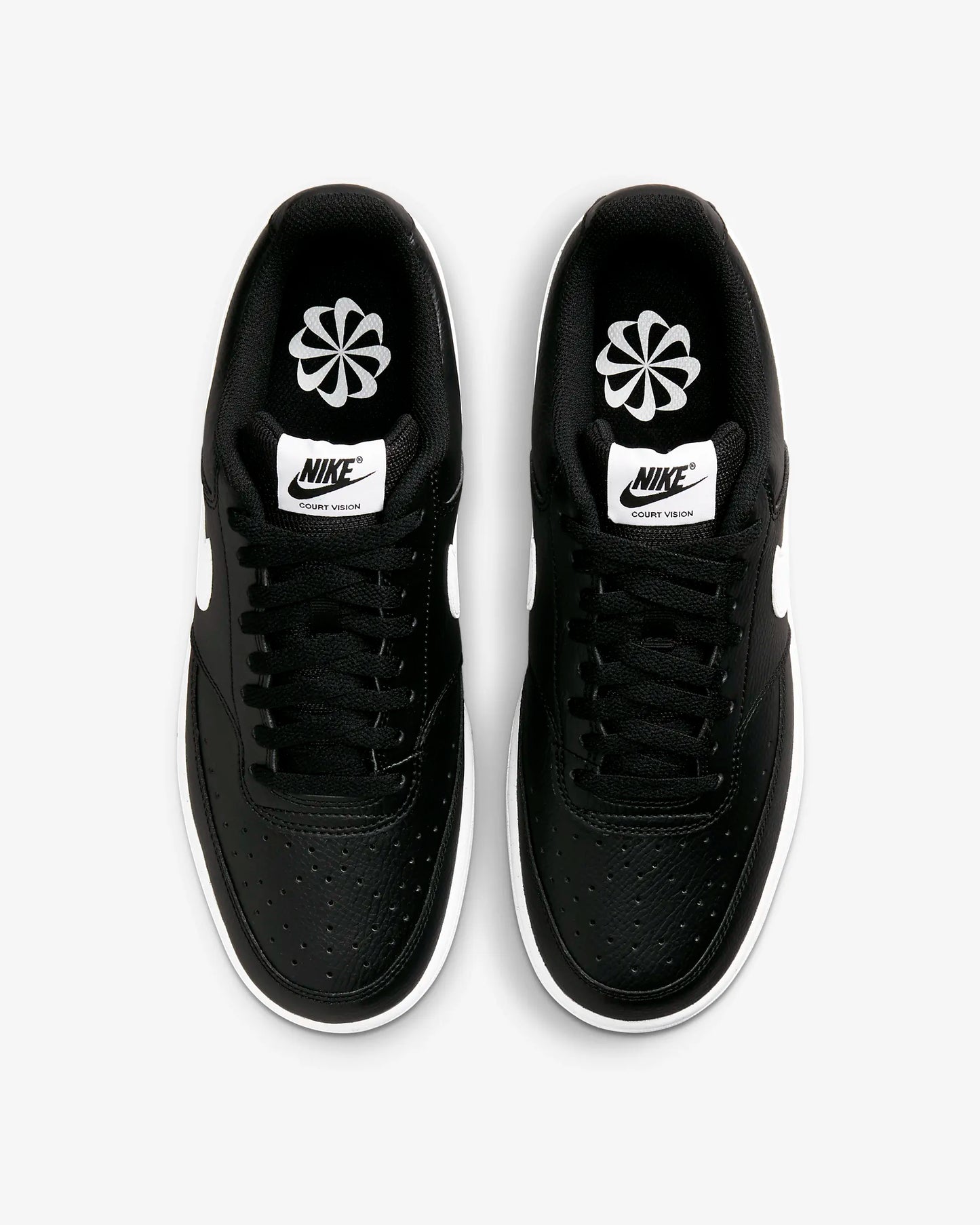 Nike Men's Court Vision Low Next Nature Shoes, Black/Black/White