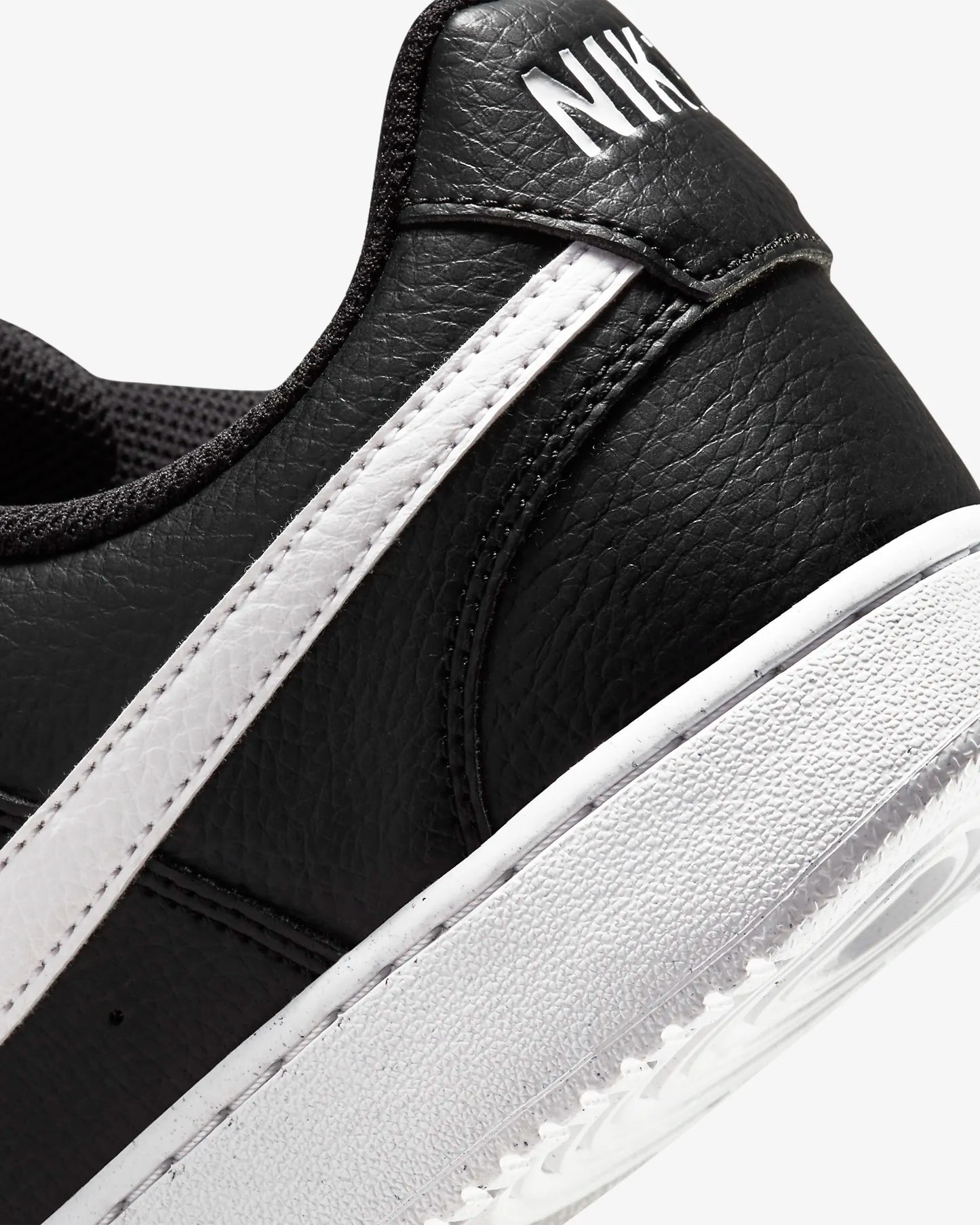 Nike Men's Court Vision Low Next Nature Shoes, Black/Black/White