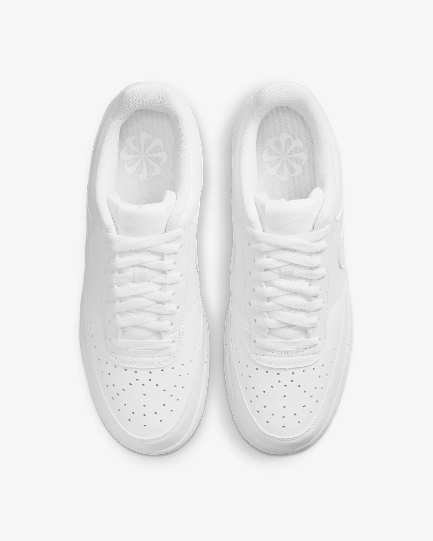 Nike Men's Court Vision Low Next Nature Shoes, White/White/White