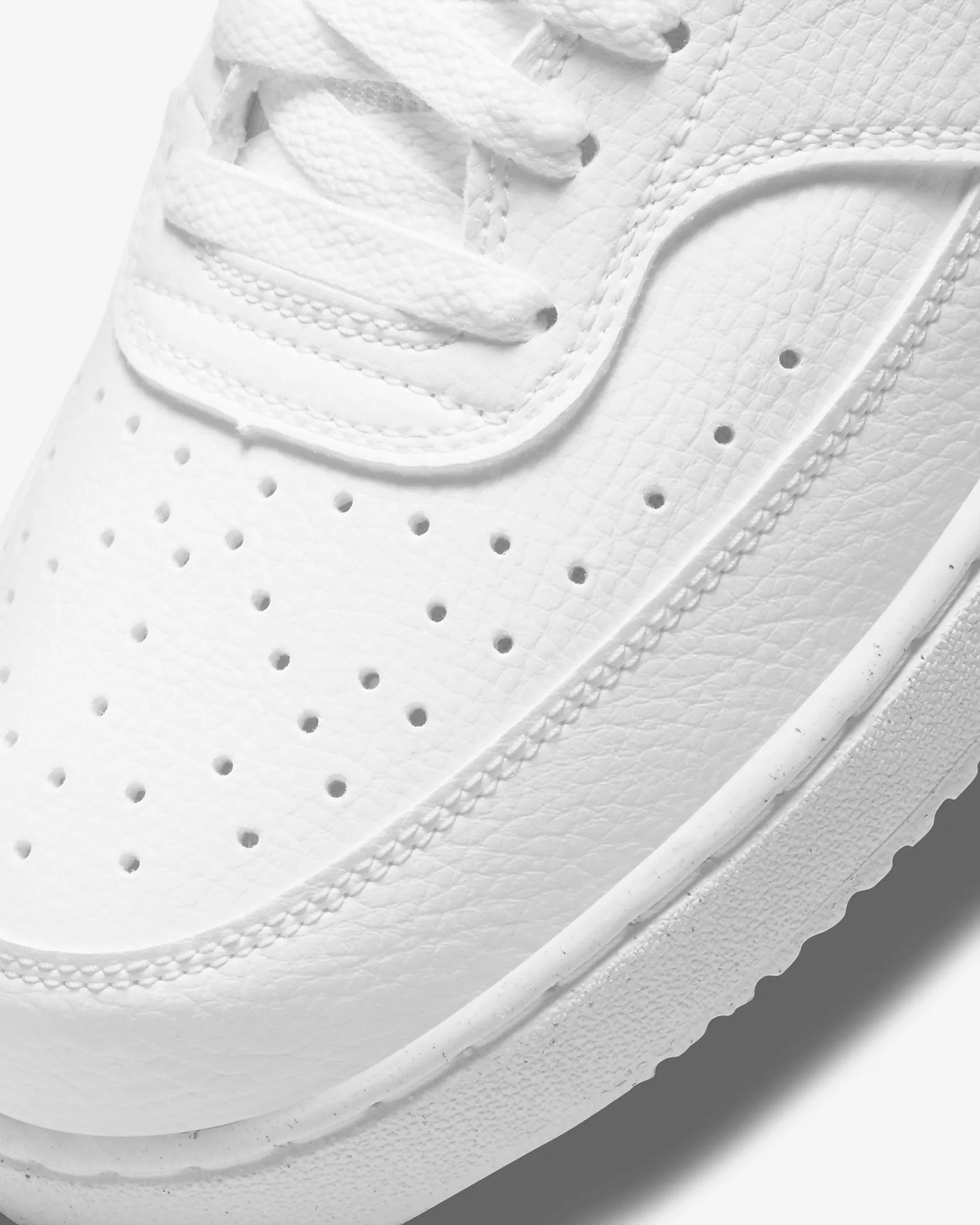 Nike Men's Court Vision Low Next Nature Shoes, White/White/White