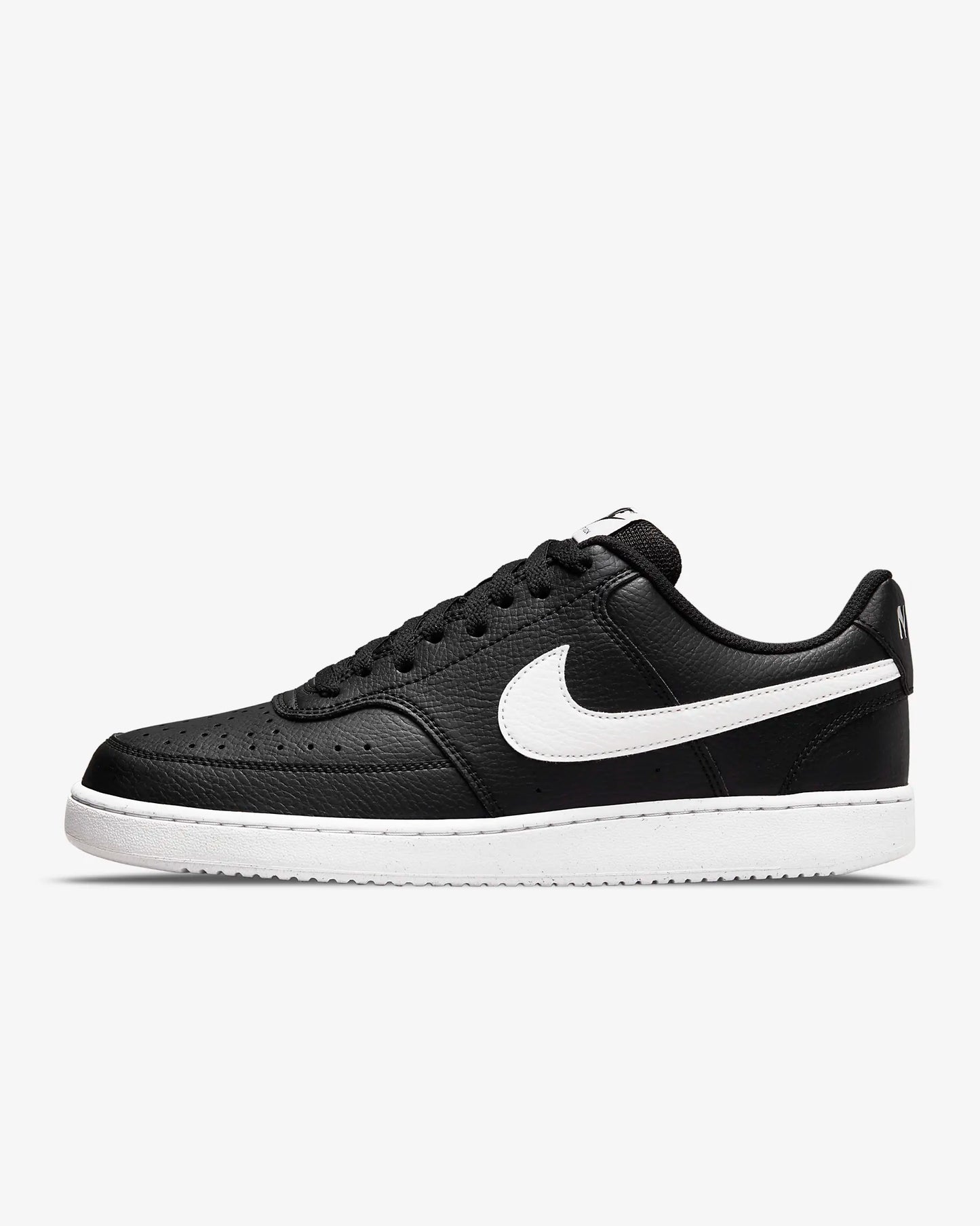 Nike Men's Court Vision Low Next Nature Shoes, Black/Black/White