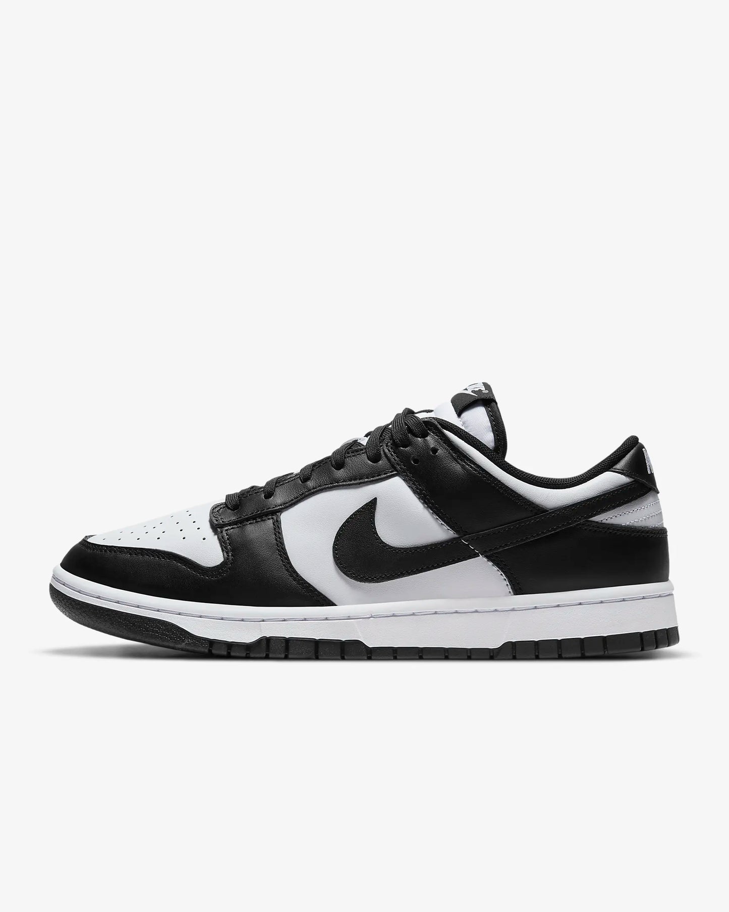 Nike Men's Dunk Low Retro Shoes, White/White/Black