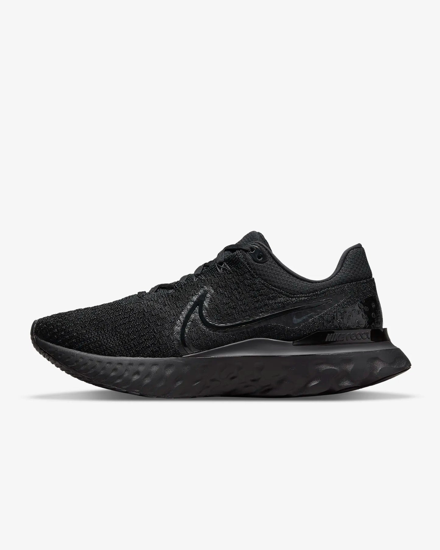 Nike Men's React Infinity 3 Road Running Shoes, Black/Black/Black