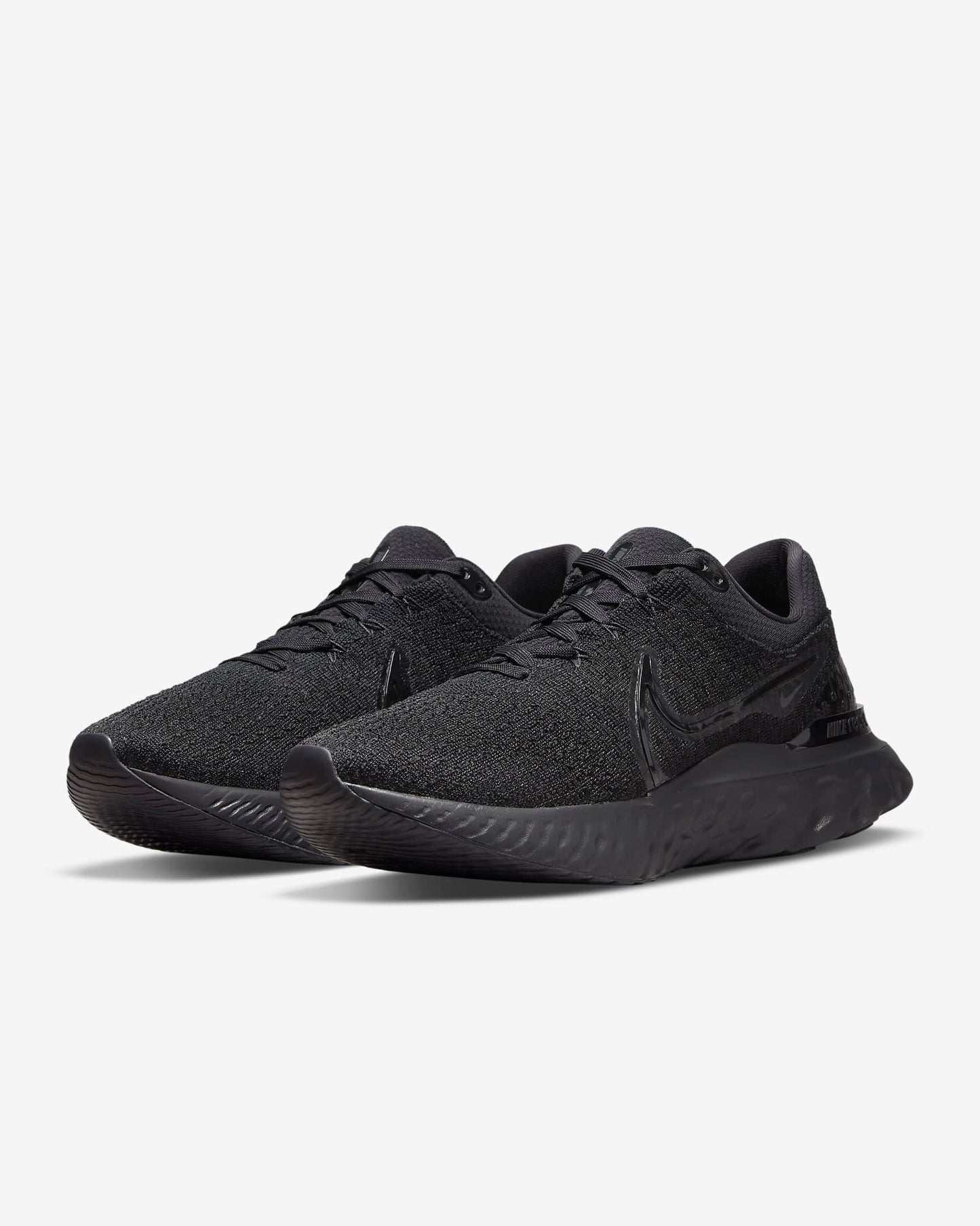 Nike Men's React Infinity 3 Road Running Shoes, Black/Black/Black