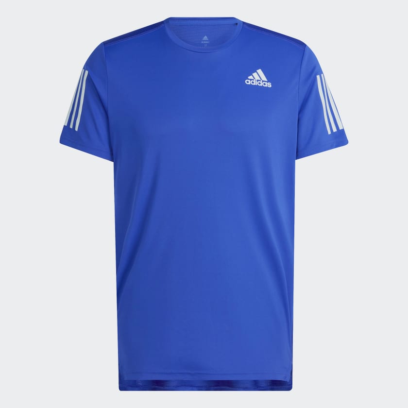Adidas Men's Own The Run Tee, Lucid Blue / Reflective Silver