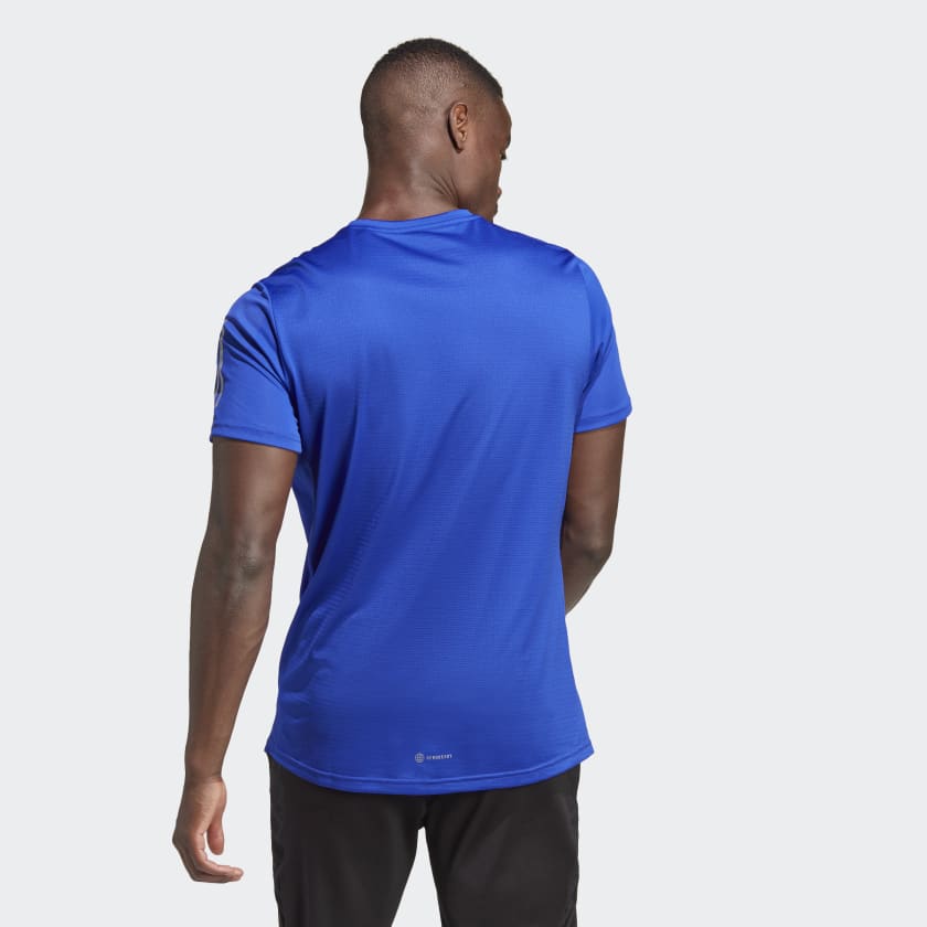 Adidas Men's Own The Run Tee, Lucid Blue / Reflective Silver