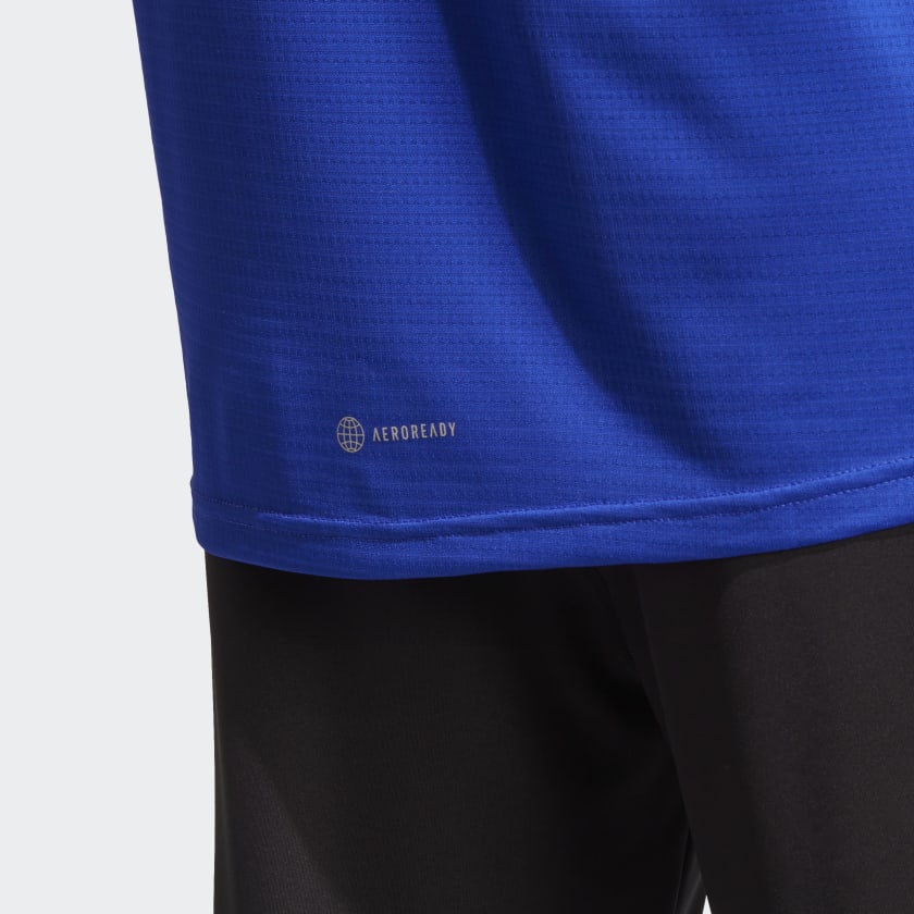 Adidas Men's Own The Run Tee, Lucid Blue / Reflective Silver