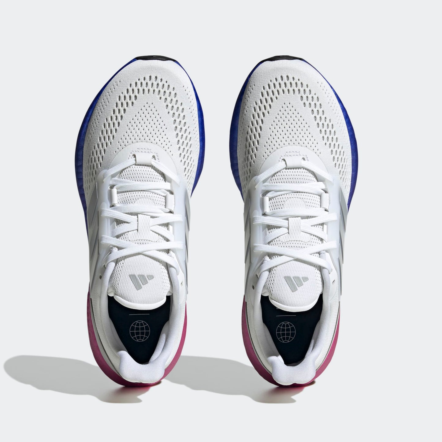 Adidas Men's Pureboost 22 Running Shoes, Cloud White / Grey Two / Lucid Blue