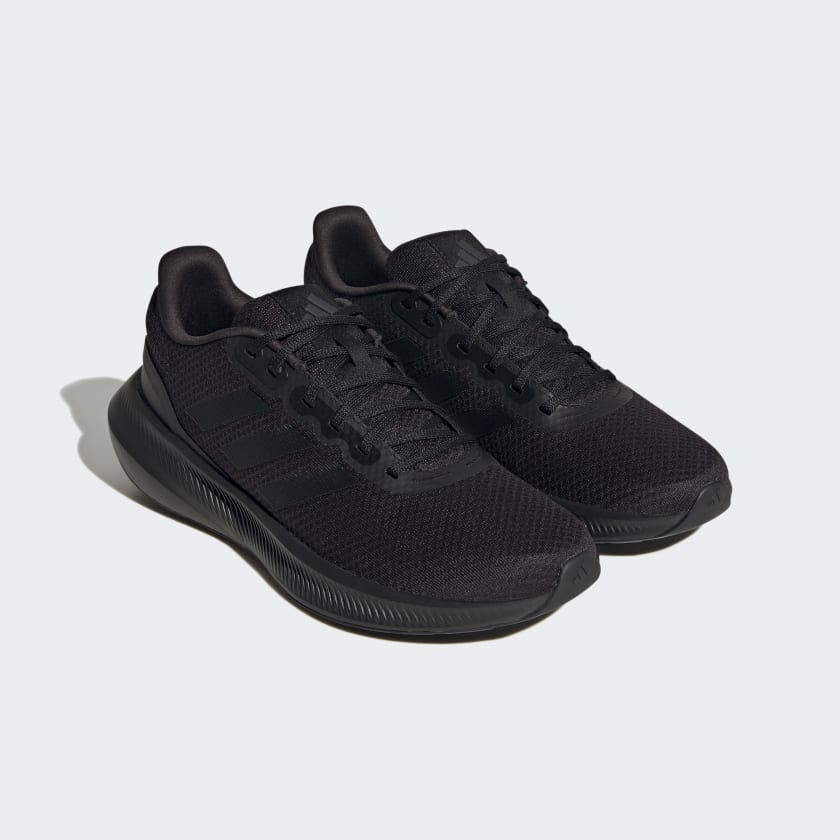 Adidas Men's Runfalcon 3 Cloudfoam Low Running Shoes, Core Black / Core Black / Carbon