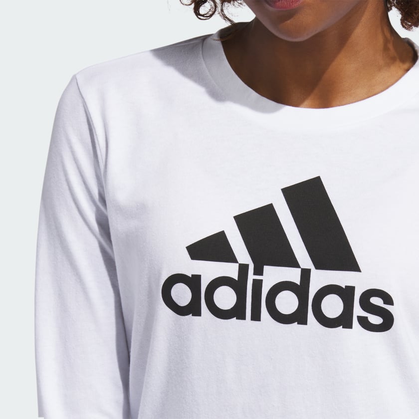Adidas Women's Sportswear Logo Long Sleeve Tee, White