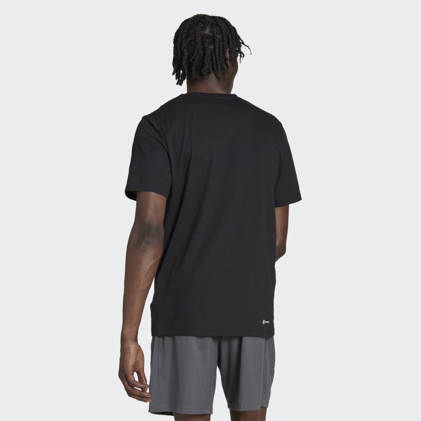 Adidas Men's Train Essentials Feelready Training Tee, Black / White