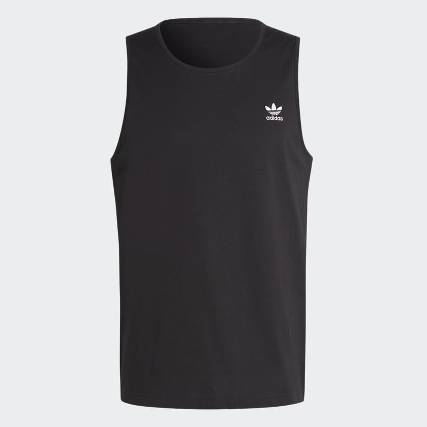 Adidas Men's Trefoil Essentials Tank Top, Black