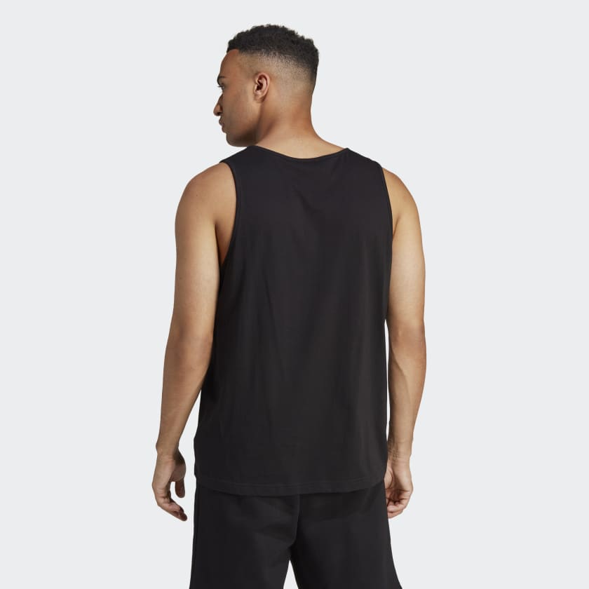 Adidas Men's Trefoil Essentials Tank Top, Black