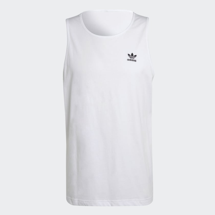 Adidas Men's Trefoil Essentials Tank Top, White