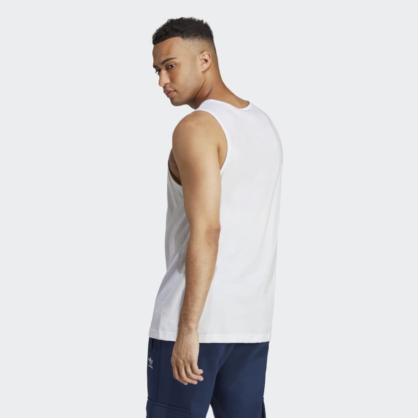 Adidas Men's Trefoil Essentials Tank Top, White