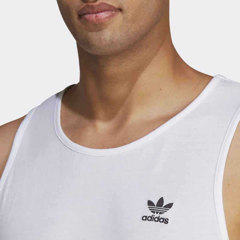 Adidas Men's Trefoil Essentials Tank Top, White