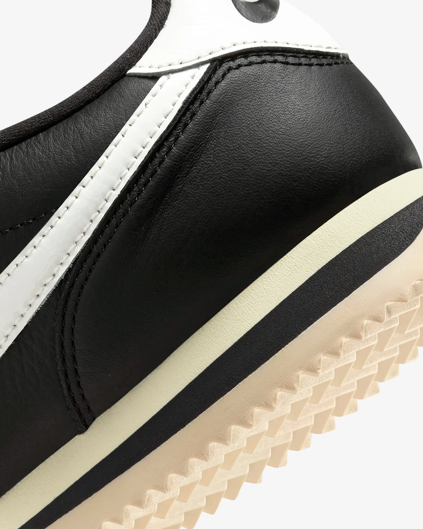 Nike Women's Cortez 23 Premium Leather Shoes, Black/Alabaster/Sail