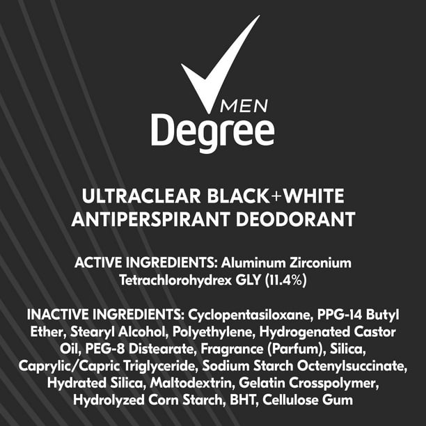 Degree Men UltraClear 72H Antiperspirant Deodorant Black+White, 2.7 oz, 2 Count