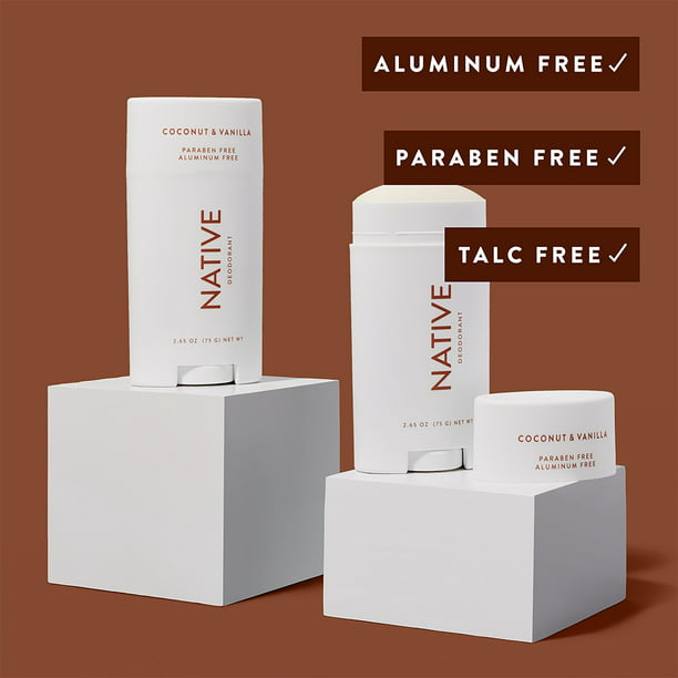 Native Natural Deodorant, Coconut & Vanilla, Aluminum Free, 2.65 oz