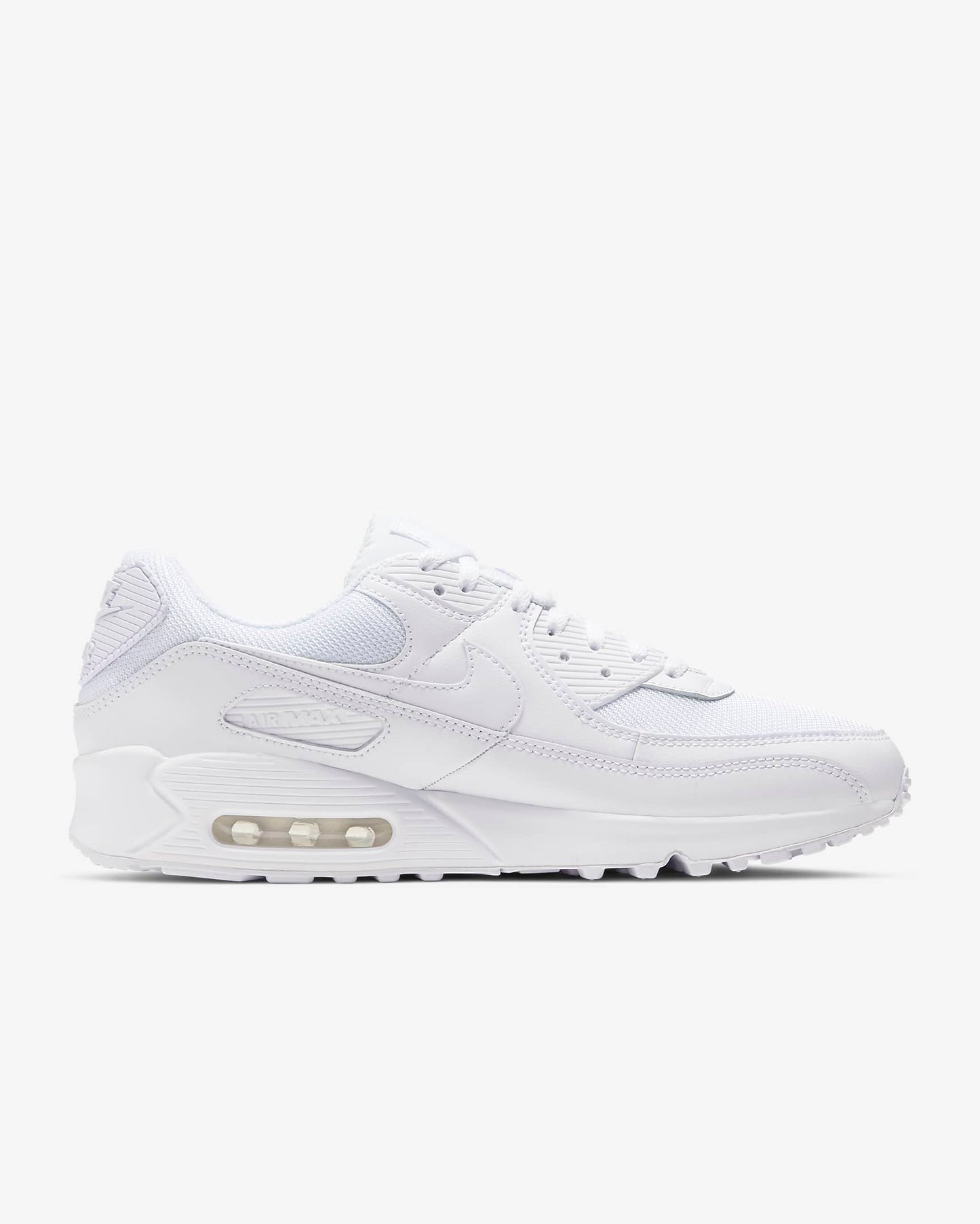 Nike Air Max 90 Men's Shoes, White/White/Wolf Grey/White