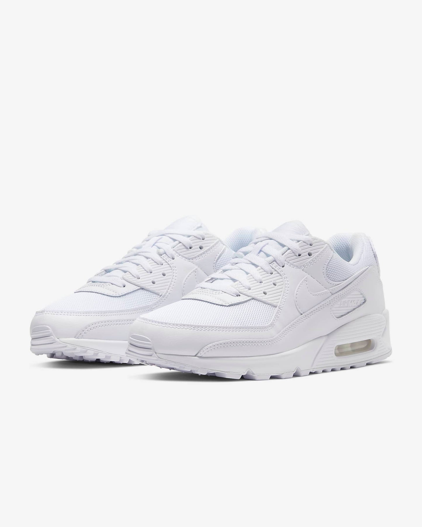 Nike Air Max 90 Men's Shoes, White/White/Wolf Grey/White