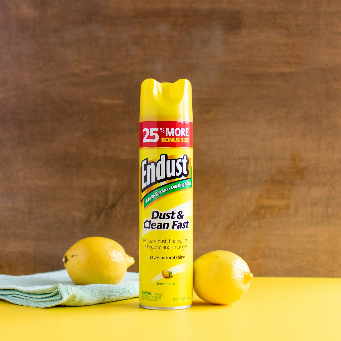 Endust Lemon Zest Multi-Surface Dusting and Cleaning Spray, 12.5 Ounce