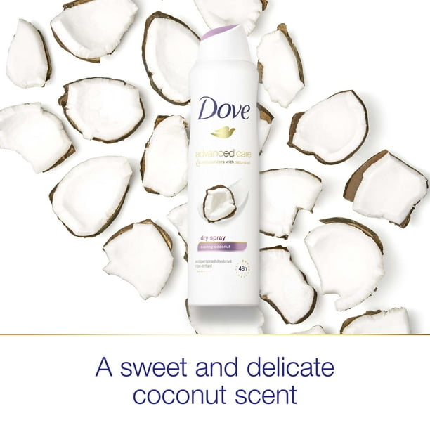 Dove Advanced Care Dry Spray Caring Coconut Antiperspirant Deodorant 3.8 oz