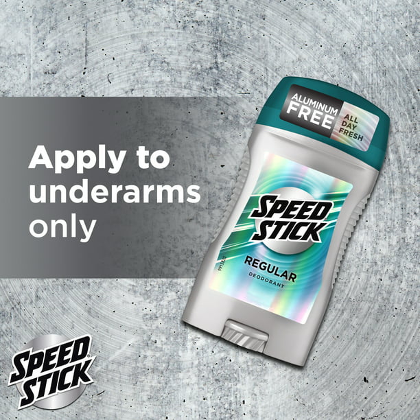 Speed Stick Deodorant for Men, Regular - 3 ounce (4 Pack)