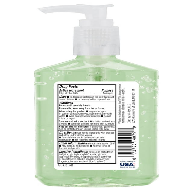 Germ-X® Advanced Gel Hand Sanitizer with Aloe with Pump, Bottle of Hand Sanitizer, Original Scent, 8 fl oz
