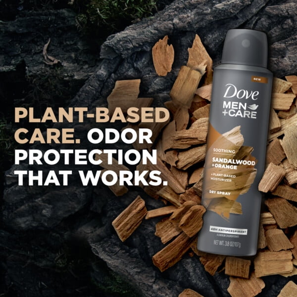 Dove Men+Care Soothing Sandalwood & Orange Dry Spray Antiperspirant Deodorant 3.8 Oz