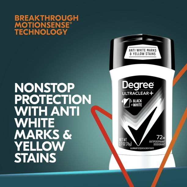 Degree Men UltraClear 72H Antiperspirant Deodorant Black+White, 2.7 oz, 2 Count