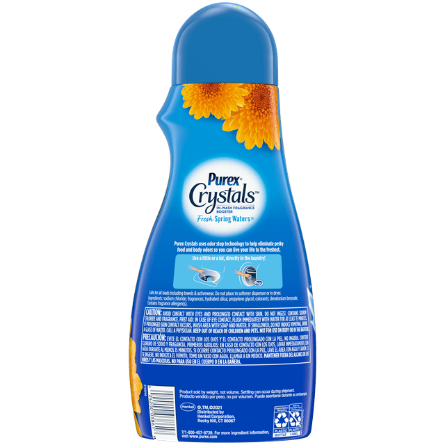 Purex Crystals In-Wash Fragrance and Scent Booster, Fresh Spring Waters, 39 Ounce