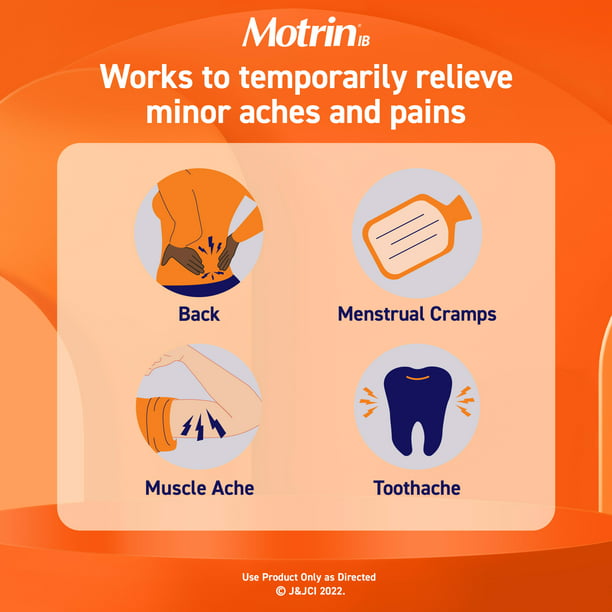 Motrin IB, Ibuprofen 200mg Tablets for Pain & Fever Relief, 225 Ct