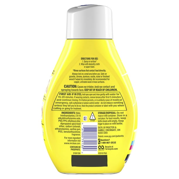 Mr. Clean Clean Freak Multi-Surface Spray Refill, Lemon Zest, 16 fl oz