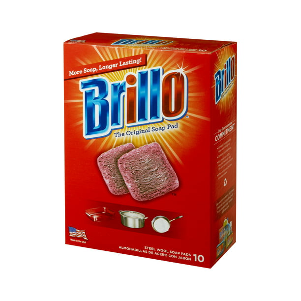 Brillo Steel Wool Soap Pads, 10 Count