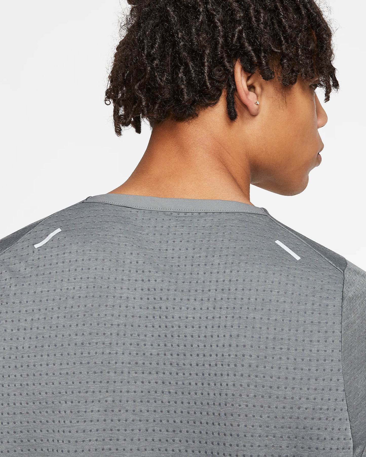 Nike Men's Rise 365 Running Top, Smoke Grey/Heather