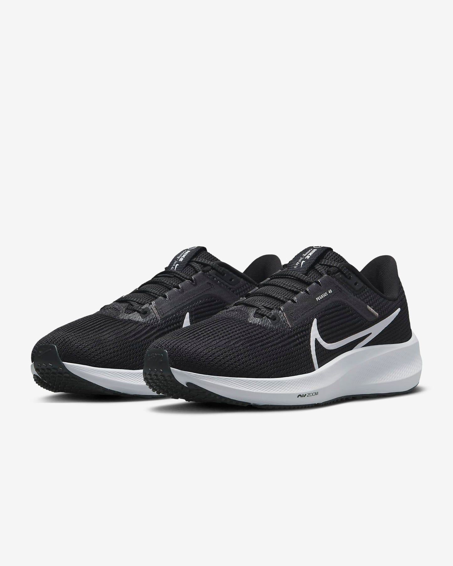 Nike Pegasus 40 Women's Road Running Shoes, Black/Iron Grey/White