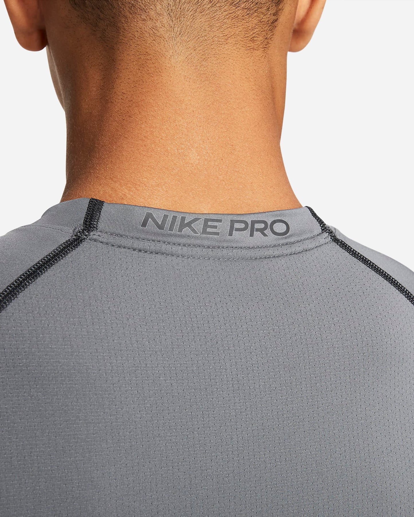 Nike Men's Pro Dri-FIT Slim Fit Short-Sleeve Top, Iron Grey/Black/Black