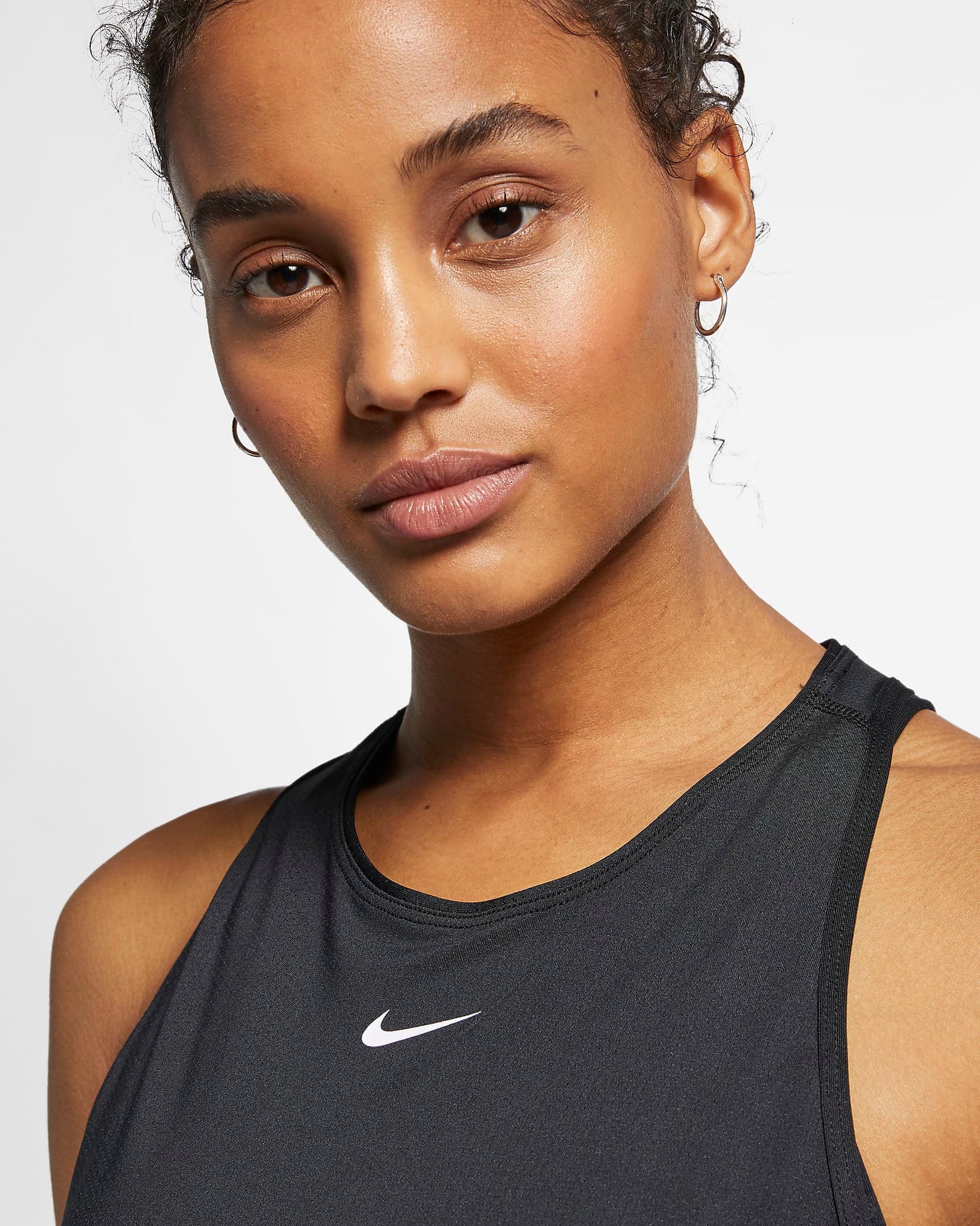 Nike Women's Pro Mesh Tank, Black/White