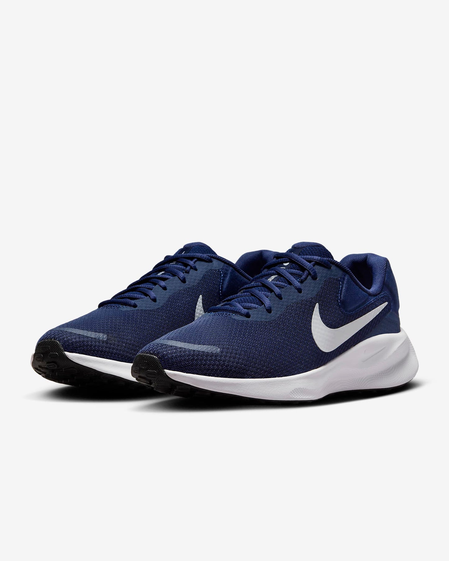 Nike Revolution 7 Men's Road Running Shoes, Midnight Navy/Black/White/Pure Platinum