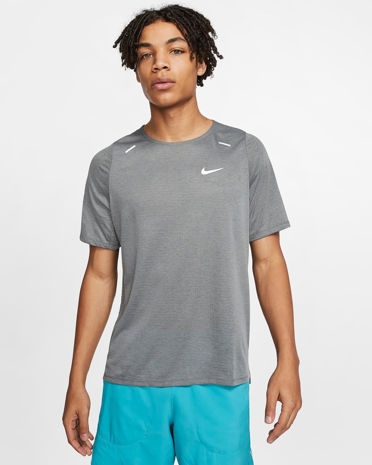 Nike Men's Rise 365 Running Top, Smoke Grey/Heather